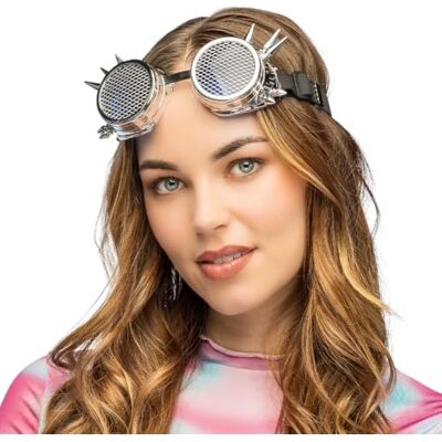 Boland okulary imprezowe Iron Punk z kolcami Okulary w stylu steampunkowym na rave, cosplay, karnawał i imprezy tematyczne Boland okulary imprezowe Iron Punk z kolcami Okulary w stylu steampunkowym na rave, cosplay, karnawał i imprezy tematyczne