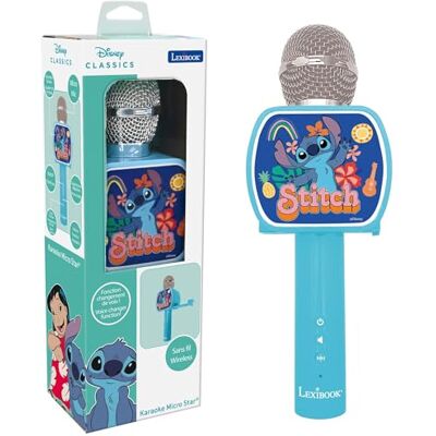 LEXIBOOK , Disney Stitch, mikrofon Bluetooth z funkcją zmiany głosu, wbudowany głośnik, uchwyt na telefon, niebieski, MIC240DLXB LEXIBOOK , Disney Stitch, mikrofon Bluetooth z funkcją zmiany głosu, wbudowany głośnik, uchwyt na telefon, niebieski, MIC240DLXB