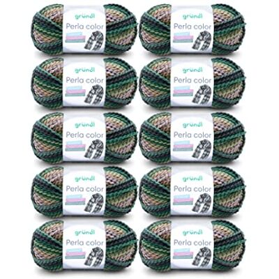 Gründl 3354-27 Perla Color Wełna, 100% poliester, zielony trawiasty, oberżyna, kremowa, wielokolorowa, 40 x 20 x 8 cm Gründl 3354-27 Perla Color Wełna, 100% poliester, zielony trawiasty, oberżyna, kremowa, wielokolorowa, 40 x 20 x 8 cm