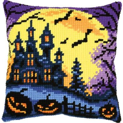 Vervaco Zestaw do haftu Poduszka Ścieg krzyżykowy Ścieg Krzyżowy Ścieg HALLOWEENTAFERERERERERSTA Wstępnie zadrukowany zestaw rękodzieła Poduszka dekoracyjna 40 x 40 cm DIY Zestaw do samodzielnego Vervaco Zestaw do haftu Poduszka Ścieg krzyżykowy Ścieg Krzyżowy Ścieg HALLOWEENTAFERERERERERSTA Wstępnie zadrukowany zestaw rękodzieła Poduszka dekoracyjna 40 x 40 cm DIY Zestaw do samodzielnego