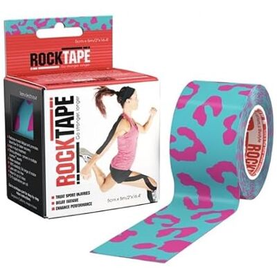 RockTape Niebieski/Różowy 5cm x 5m - Taśma kinesiologyczna RockTape Niebieski/Różowy 5cm x 5m - Taśma kinesiologyczna