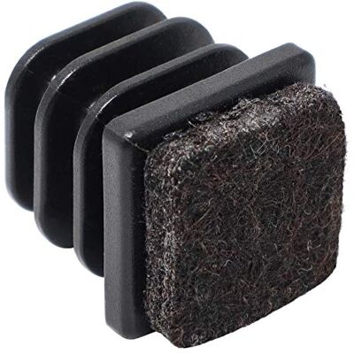 Adsamm 16 x korków lamelowych z filcu / 20 x 20 mm/wewnątrz 16 x 16-18 x 18 mm/czarny/kwadratowy/z tworzywa sztucznego ślizgacze do mebli z filcu, do krzeseł z rur stalowych Adsamm 16 x korków lamelowych z filcu / 20 x 20 mm/wewnątrz 16 x 16-18 x 18 mm/czarny/kwadratowy/z tworzywa sztucznego ślizgacze do mebli z filcu, do krzeseł z rur stalowych