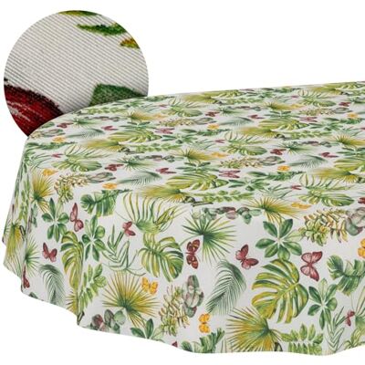 ANRO Obrus zmywalny Motyle liście bryza owalny 180x140 cm ogrodowy można prać w 30 °C – idealny do ogrodu, na taras i do jadalni – plamoodporny i wodoodporny, łatwy w pielęgnacji ANRO Obrus zmywalny Motyle liście bryza owalny 180x140 cm ogrodowy można prać w 30 °C – idealny do ogrodu, na taras i do jadalni – plamoodporny i wodoodporny, łatwy w pielęgnacji