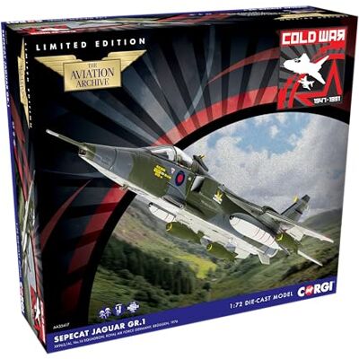 Corgi AA35417 SEPECAT Jaguar GR.1 XX963/AL, Niemcy, 1976 Lotniczy odlew metalowy kolekcjonerski Corgi AA35417 SEPECAT Jaguar GR.1 XX963/AL, Niemcy, 1976 Lotniczy odlew metalowy kolekcjonerski