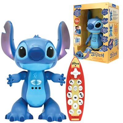 LEXIBOOK , Disney Stitch, holenderska francuska dwujęzyczna zabawka interaktywna, pilot i sterowanie gestami, reaguje na dotyk, programowalna, dwie prędkości, niebieski, STITCHi10 LEXIBOOK , Disney Stitch, holenderska francuska dwujęzyczna zabawka interaktywna, pilot i sterowanie gestami, reaguje na dotyk, programowalna, dwie prędkości, niebieski, STITCHi10