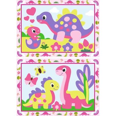 Ravensburger CreArt, Malen nach Zahlen Junior Bunte Dinosaurier Ravensburger CreArt, Malen nach Zahlen Junior Bunte Dinosaurier