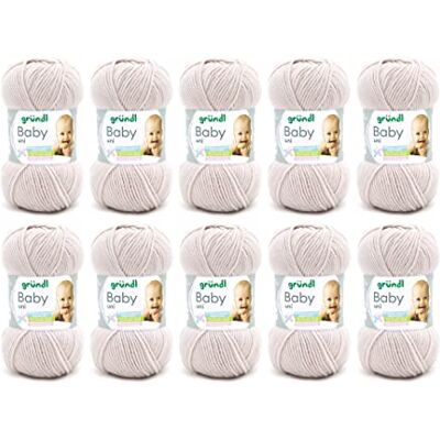 Gründl Baby Przędza, Kremowy, 10 x 50 g Gründl Baby Przędza, Kremowy, 10 x 50 g