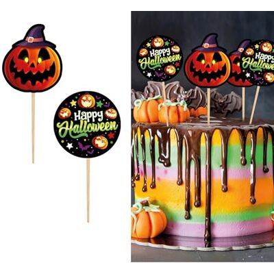FIESTAS GUIRCA 12 dekoracyjnych pałeczek dyniowych (6 cm) Naczynia kuchenne do dekoracji stołu na Halloween i uroczystości wielokolorowe FIESTAS GUIRCA 12 dekoracyjnych pałeczek dyniowych (6 cm) Naczynia kuchenne do dekoracji stołu na Halloween i uroczystości wielokolorowe