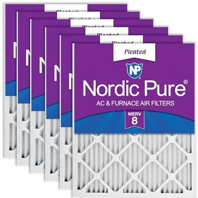 Pure 18x25x1 MERV 8 plisowane filtry powietrza do pieca AC 6 sztuk, 18 x 25 x 1M8-6 Pure 18x25x1 MERV 8 plisowane filtry powietrza do pieca AC 6 sztuk, 18 x 25 x 1M8-6