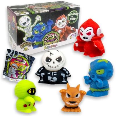 #sbabam Sbabam FUNNY BOX Horror Show Jelly Planet Zabawki dla dzieci, Zabawka na Halloween z przyssawką, zabawki dla małych dzieci i fosforanów, idealne na prezent dla dzieci, 4 sztuki #sbabam Sbabam FUNNY BOX Horror Show Jelly Planet Zabawki dla dzieci, Zabawka na Halloween z przyssawką, zabawki dla małych dzieci i fosforanów, idealne na prezent dla dzieci, 4 sztuki