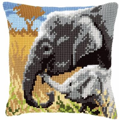 Poduszka z haftem krzyżykowym Vervaco - Bawełna i poliester - 40x40 cm - Dla dzieci 7+ Poduszka z haftem krzyżykowym Vervaco - Bawełna i poliester - 40x40 cm - Dla dzieci 7+