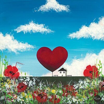 Garry Floyd Home is Where The Heart is Canvas, wielokolorowa, 30 x 30 cm Garry Floyd Home is Where The Heart is Canvas, wielokolorowa, 30 x 30 cm