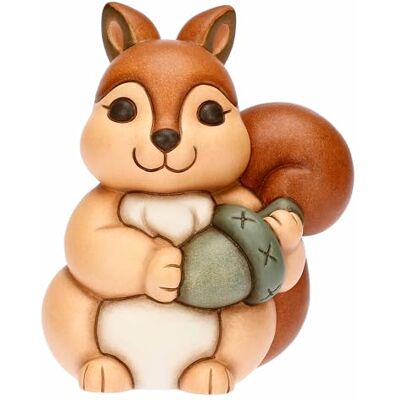 THUN Wiewiórka Diva z żołędzią średnia ceramika kolekcja Plumè 9 x 7,3 x 11,1 cm THUN Wiewiórka Diva z żołędzią średnia ceramika kolekcja Plumè 9 x 7,3 x 11,1 cm