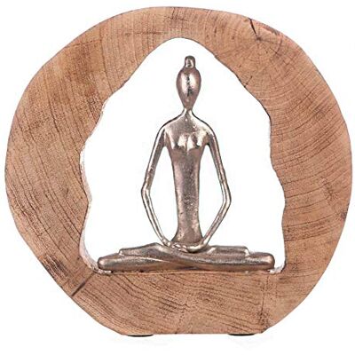 Casablanca modernes Design Casablanca Rzeźba, figurka dekoracyjna Health drewno mango/aluminium ręczne wykonanie wysokość 27 cm Casablanca modernes Design Casablanca Rzeźba, figurka dekoracyjna Health drewno mango/aluminium ręczne wykonanie wysokość 27 cm