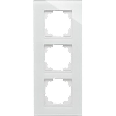 Kopp 405502011 potrójna rama z prawdziwego szkła biała ramka maskująca Kopp 405502011 potrójna rama z prawdziwego szkła biała ramka maskująca