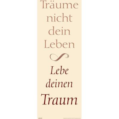 empireposter Motivational Träume nicht dein Leben Rozmiar (cm), ok. 30,5x91,5 Slim-plakat, NOWY - empireposter Motivational Träume nicht dein Leben Rozmiar (cm), ok. 30,5x91,5 Slim-plakat, NOWY -