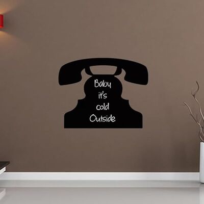 Ambiance Sticker Łupek czarna tablica Naklejki ścienne samoprzylepne stary telefon H95 x Dł. 120 cm Ambiance Sticker Łupek czarna tablica Naklejki ścienne samoprzylepne stary telefon H95 x Dł. 120 cm