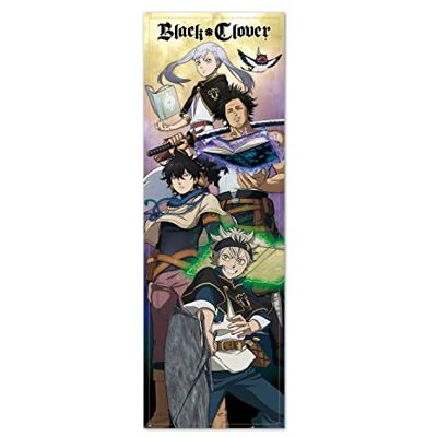 Grupo Erik Plakat Anime Black Clover plakat na drzwi dekoracja salonu lub sypialni dekoracja salonu wymiary: 158 x 53 Grupo Erik Plakat Anime Black Clover plakat na drzwi dekoracja salonu lub sypialni dekoracja salonu wymiary: 158 x 53