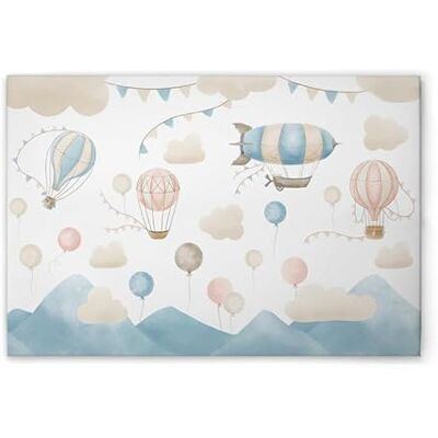 A.S. Création Obraz na płótnie Balony na gorące powietrze z chmurami obraz ścienny w kolorze beżowym, niebieskim 120 x 80 cm DD129389 A.S. Création Obraz na płótnie Balony na gorące powietrze z chmurami obraz ścienny w kolorze beżowym, niebieskim 120 x 80 cm DD129389
