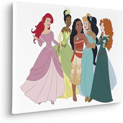 Komar Obraz na blejtramie Disney Princesses Together Rozmiar: 60 x 40 cm pokój dziecięcy, dekoracja ścienna Komar Obraz na blejtramie Disney Princesses Together Rozmiar: 60 x 40 cm pokój dziecięcy, dekoracja ścienna