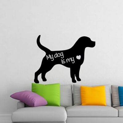 Naklejka na ścianę Silhouette psa - 55x70cm Naklejka na ścianę Silhouette psa - 55x70cm