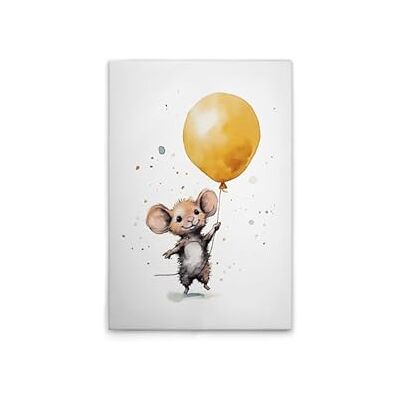 A.S. Création Obraz na płótnie śliczna myszka żółta obraz ścienny w kolorze białym, brązowym 50 x 75 cm DD133293 A.S. Création Obraz na płótnie śliczna myszka żółta obraz ścienny w kolorze białym, brązowym 50 x 75 cm DD133293