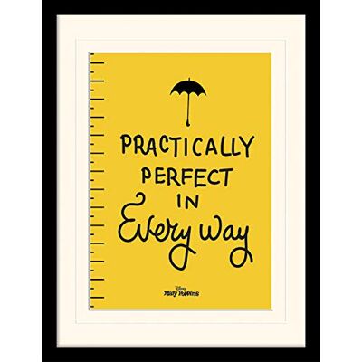 Disney Mary Poppins-Praktycznie idealny montaż i oprawiony nadruk 30 x 40 cm, Plakat na ścianę, Obraz na ścianę, wielokolorowy Disney Mary Poppins-Praktycznie idealny montaż i oprawiony nadruk 30 x 40 cm, Plakat na ścianę, Obraz na ścianę, wielokolorowy