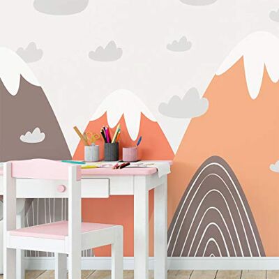 Ambiance Sticker Scandinavian Nordic Franscika Mountains tatuaże ścienne, „zrób to sam”, pozwalające się odklejać i ponownie naklejać, naklejki na ścianę, wodoodporne i samoprzylepne – 105 x 195 cm Ambiance Sticker Scandinavian Nordic Franscika Mountains tatuaże ścienne, „zrób to sam”, pozwalające się odklejać i ponownie naklejać, naklejki na ścianę, wodoodporne i samoprzylepne – 105 x 195 cm