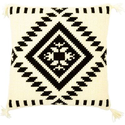 Vervaco Zestaw do Haftu Krzyżykowego Poduszka WZÓR ETNICZNY Kanwa z Nadrukiem 40 x 40 cm Gruba Włóczka Akrylowa Zrób to Sam Dekoracja Domu DIY Cross Stitch Kit Vervaco Zestaw do Haftu Krzyżykowego Poduszka WZÓR ETNICZNY Kanwa z Nadrukiem 40 x 40 cm Gruba Włóczka Akrylowa Zrób to Sam Dekoracja Domu DIY Cross Stitch Kit