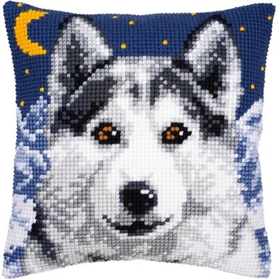 Vervaco Zestaw do Haftu Krzyżykowego Poduszka WILK Kanwa z Nadrukiem 40 x 40 cm Gruba Włóczka Akrylowa Zrób to Sam Dekoracja Domu DIY Cross Stitch Kit Vervaco Zestaw do Haftu Krzyżykowego Poduszka WILK Kanwa z Nadrukiem 40 x 40 cm Gruba Włóczka Akrylowa Zrób to Sam Dekoracja Domu DIY Cross Stitch Kit