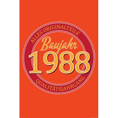 Empire Merchandising 618085 plakat urodzinowy 1988 części oryginalne wymiary 61 x 91,5 cm Empire Merchandising 618085 plakat urodzinowy 1988 części oryginalne wymiary 61 x 91,5 cm