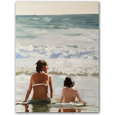James Coates Matka i córka na plaży sztuka wydruk plakat sztuka ścienna 40 x 30 cm (A3) James Coates Matka i córka na plaży sztuka wydruk plakat sztuka ścienna 40 x 30 cm (A3)