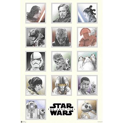 Nifty Star Wars plakat pisoda VIII The last Jedi portrety wojna gwiazd (91,5 x 61 cm) Nifty Star Wars plakat pisoda VIII The last Jedi portrety wojna gwiazd (91,5 x 61 cm)