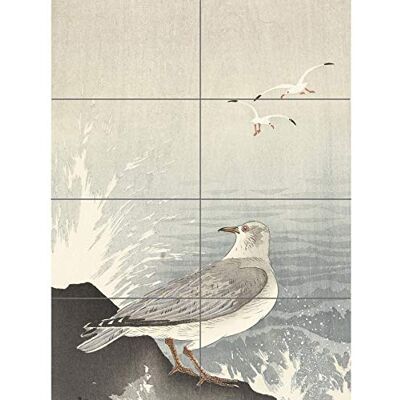 Artery8 Ohara Koson mewa na skałkach japoński obraz XL olbrzymi panel plakat (8 sekcji) Artery8 Ohara Koson mewa na skałkach japoński obraz XL olbrzymi panel plakat (8 sekcji)