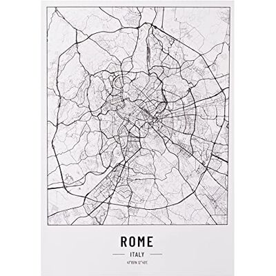 Cool Factory 2 x plakat z mapą miasta, A3, czarno-biały, papier 250 g, obrazy do salonu i sypialni, bardzo wiele motywów miasta, idealny pomysł na prezent, bez ramki, plakat Rome Amsterdam Cool Factory 2 x plakat z mapą miasta, A3, czarno-biały, papier 250 g, obrazy do salonu i sypialni, bardzo wiele motywów miasta, idealny pomysł na prezent, bez ramki, plakat Rome Amsterdam
