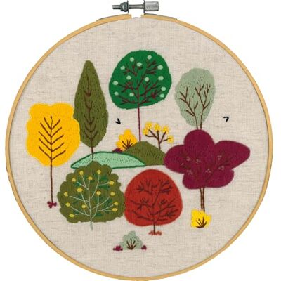 Vervaco Wstępnie zadrukowany zestaw do haftowania rama jesienny las dekoracyjny na ścianę 20 x 20 cm zestaw DIY kreatywny dorosły wystrój domu sztuka ścienna zestaw hobby Embroidery Vervaco Wstępnie zadrukowany zestaw do haftowania rama jesienny las dekoracyjny na ścianę 20 x 20 cm zestaw DIY kreatywny dorosły wystrój domu sztuka ścienna zestaw hobby Embroidery
