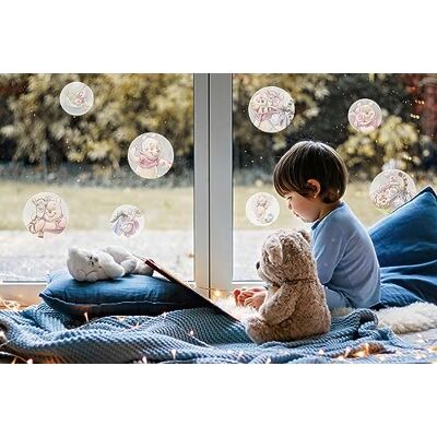 Komar Naklejki na okno Disney Kubuś Puchatek rozmiar 30 x 30 cm, 2 arkusze pokój dziecięcy, pokój dziecięcy, naklejka na okno, obraz na okno Komar Naklejki na okno Disney Kubuś Puchatek rozmiar 30 x 30 cm, 2 arkusze pokój dziecięcy, pokój dziecięcy, naklejka na okno, obraz na okno