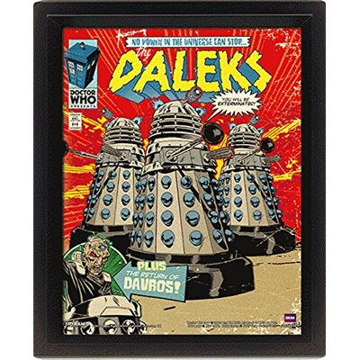 empireposter Doctor Who Daleks Comic Cover Rozmiar (cm), ok. 20 x 25 plakat 3D A4, nowość Opis: Plakaty 3D są oprawione w wysokiej jakości ramę profilową, z zawieszką z tyłu i tym samym gotowe do zawieszenia. - empireposter Doctor Who Daleks Comic Cover Rozmiar (cm), ok. 20 x 25 plakat 3D A4, nowość Opis: Plakaty 3D są oprawione w wysokiej jakości ramę profilową, z zawieszką z tyłu i tym samym gotowe do zawieszenia. -