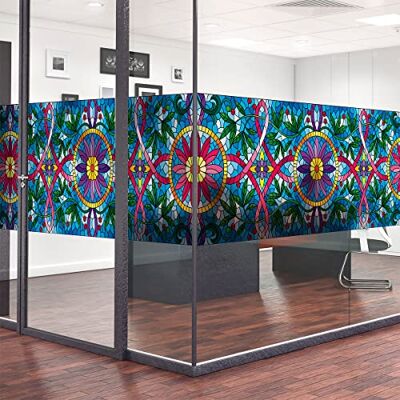 Ambiance Sticker Folia okienna chroniąca przed wzrokiem WITRAIL LIANES I Kwiaty Naklejki na szyby i drzwi prysznicowe 40 x 200 cm Ambiance Sticker Folia okienna chroniąca przed wzrokiem WITRAIL LIANES I Kwiaty Naklejki na szyby i drzwi prysznicowe 40 x 200 cm
