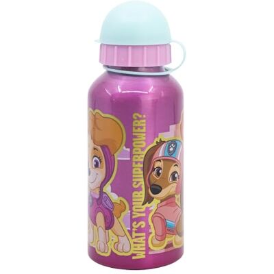 Stor 400 ml ALUMINIOWEJ BUTELKA wielokrotnego użytku, PAW PATROL GIRL SUPERPOWERS Stor 400 ml ALUMINIOWEJ BUTELKA wielokrotnego użytku, PAW PATROL GIRL SUPERPOWERS