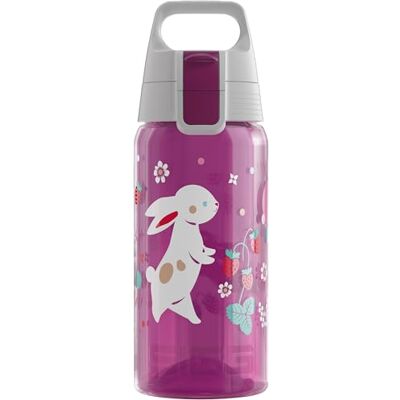 6181.00 SIGG Viva One Happy Bunnies butelka do picia dla dzieci – nadaje się do napojów gazowanych – szczelna – nadaje się do mycia w zmywarce – nie zawiera BPA – do uprawiania sportu i szkoły – różowa, 0,5 6181.00 SIGG Viva One Happy Bunnies butelka do picia dla dzieci – nadaje się do napojów gazowanych – szczelna – nadaje się do mycia w zmywarce – nie zawiera BPA – do uprawiania sportu i szkoły – różowa, 0,5