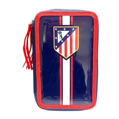 EP91-03ATL CyP Brands Atletico de Madrid Plumier 3-piętrowy piórnik szkolny materiał szkolny kolor niebieski oficjalny produkt, Niebieski, M EP91-03ATL CyP Brands Atletico de Madrid Plumier 3-piętrowy piórnik szkolny materiał szkolny kolor niebieski oficjalny produkt, Niebieski, M
