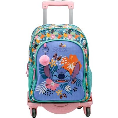 T965-1068 ToyBags Stitch Tropical School Back Podwójna komora Z AKCESORIUM POM-POM Możliwość dostosowania + ROSE BOCZNA OCHRONA BOCZNA I STOPER PRZÓD PRZY Upadkowi 4 kółka obrotowe 44 x 30 x 20 cm T965-1068 ToyBags Stitch Tropical School Back Podwójna komora Z AKCESORIUM POM-POM Możliwość dostosowania + ROSE BOCZNA OCHRONA BOCZNA I STOPER PRZÓD PRZY Upadkowi 4 kółka obrotowe 44 x 30 x 20 cm