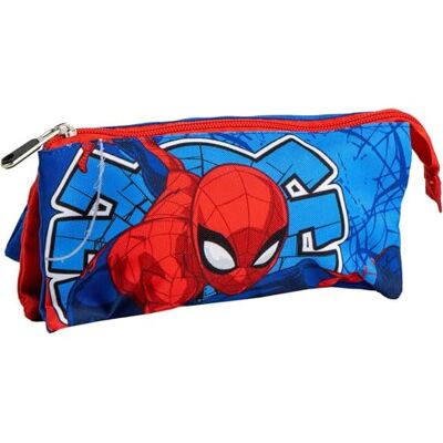 2700001657 Piórnik Spiderman z 3 przegródkami, potrójny piórnik szkolny z motywem Spidey, solidnymi zamknięciami na zamek błyskawiczny i dużą pojemnością na ołówki, markery i akcesoria dla dzieci, Spiderman 2700001657 Piórnik Spiderman z 3 przegródkami, potrójny piórnik szkolny z motywem Spidey, solidnymi zamknięciami na zamek błyskawiczny i dużą pojemnością na ołówki, markery i akcesoria dla dzieci, Spiderman