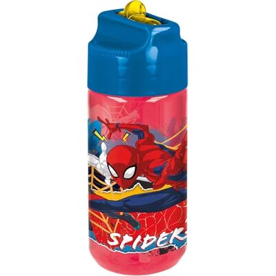 TataWay in viaggio si cresce Butelka na wodę Tataway Spiderman 430 ml w Ecozen butelka wielokrotnego użytku dla dzieci, bez BPA, lekka i trwała, idealna do szkoły, sportu i wypoczynku TataWay in viaggio si cresce Butelka na wodę Tataway Spiderman 430 ml w Ecozen butelka wielokrotnego użytku dla dzieci, bez BPA, lekka i trwała, idealna do szkoły, sportu i wypoczynku