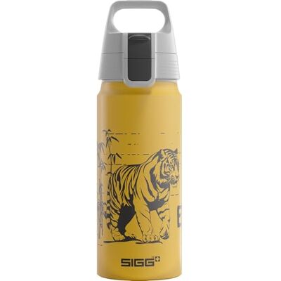 6183.10 Sigg Aluminiowa butelka do picia dla dzieci – WMB ONE Brave Tiger – nadaje się do napojów gazowanych – szczelna – lekka jak piórko – nie zawiera BPA – do uprawiania sportu i szkoły – żółta, 0,6 l 6183.10 Sigg Aluminiowa butelka do picia dla dzieci – WMB ONE Brave Tiger – nadaje się do napojów gazowanych – szczelna – lekka jak piórko – nie zawiera BPA – do uprawiania sportu i szkoły – żółta, 0,6 l