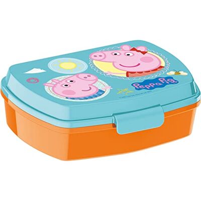 ALMACENESADAN PRZECHOWYWANIE Wielobarwna prostokątna kanapka; produkt z tworzywa sztucznego wielokrotnego użytku; bez BPA; wymiary wewnętrzne 16,5x11,5x5,5 cm (Peppa pig) ALMACENESADAN PRZECHOWYWANIE Wielobarwna prostokątna kanapka; produkt z tworzywa sztucznego wielokrotnego użytku; bez BPA; wymiary wewnętrzne 16,5x11,5x5,5 cm (Peppa pig)