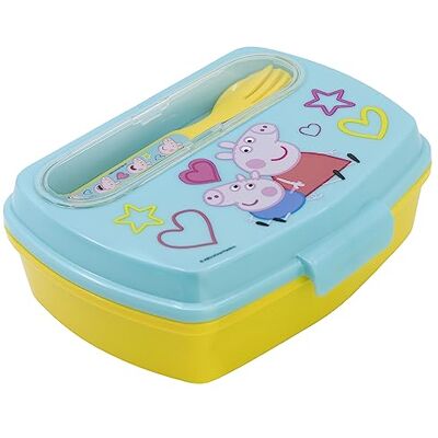 Stor REKTAGULARNE PUDEŁKO LUNCH Z OKŁADKAMI PEPPA PIG Stor REKTAGULARNE PUDEŁKO LUNCH Z OKŁADKAMI PEPPA PIG