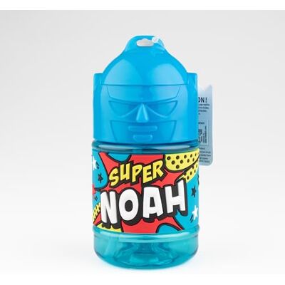 Spersonalizowana butelka dla dzieci, butelka na wodę ze słomką Super Noah Spersonalizowana butelka dla dzieci, butelka na wodę ze słomką Super Noah