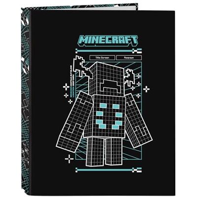 512619067 M067 MINECRAFT SCREEN teczka foliowa z 4 pierścieniami, idealna dla dzieci w różnym wieku, wygodna i wszechstronna, jakość i wytrzymałość, 26,5 x 33 cm 512619067 M067 MINECRAFT SCREEN teczka foliowa z 4 pierścieniami, idealna dla dzieci w różnym wieku, wygodna i wszechstronna, jakość i wytrzymałość, 26,5 x 33 cm